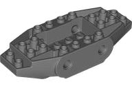 Brick Special 4 x 10 x 1 With 2 Wedges, Pin Holes, 4 x 2 Recessed Center in Dark Bluish Gray
