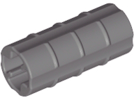 Technic Axle Connector Ridged [with x Hole x Orientation] in Dark Bluish Gray