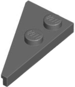 Wedge Plate 2 x 4 27° Right in Dark Bluish Gray