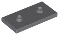 Plate Special 2 x 4 with Groove and Two Center Studs (Jumper) in Dark Bluish Gray