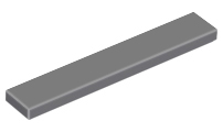 Tile 1 x 6 with Groove in Dark Bluish Gray