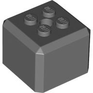 Brick Special Cube with 2 x 2 Studs on Top [Plain] in Dark Bluish Gray