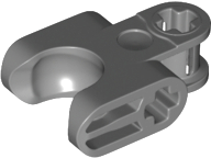 Technic Axle Connector 2 x 3 with Ball Socket, Closed Sides in Dark Bluish Gray