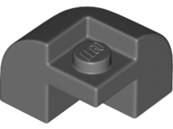 Brick Round, Curved 2 x 2 x 1 1/3, Corner in Dark Bluish Gray