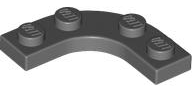 Plate Round Corner 3 x 3 with 2 x 2 Round Cutout in Dark Bluish Gray