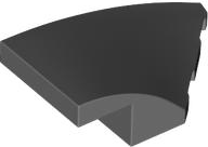 Brick Wedged, Curved 4 x 2 with Stud Notch Right in Dark Bluish Gray