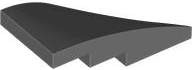 Brick Wedged, Curved 4 x 2 with Stud Notch Left in Dark Bluish Gray