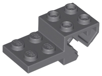 Plate Special 2 x 4 with Steering Bar in Dark Bluish Gray
