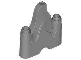 Rock / Ice / Flames, 1 x 4 with 2 Studs on the Edges in Dark Bluish Gray