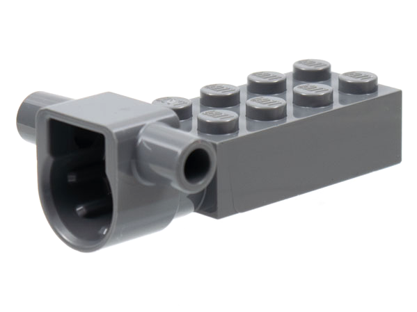 Brick Special 2 x 4 with Spinner Holder in Dark Bluish Gray