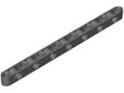 Technic Beam 1 x 15 Thick with Alternating Holes in Dark Bluish Gray