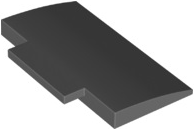 Brick Curved 5 x 8 x 2/3 with No Studs on Top in Dark Bluish Gray
