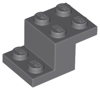 Bracket 3 x 2 x 1 1/3 with Bottom Stud Holder in Dark Bluish Gray