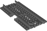 Vehicle Track, Train, Plastic (RC Trains) Straight with Lever in Dark Bluish Gray