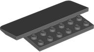 Brick Sloped 8 x 5 x 2/3 with 2 x 6 Studs in Dark Bluish Gray