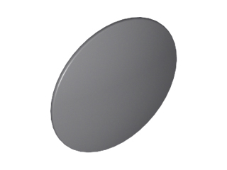Shield Round Bowed [Plain] in Dark Bluish Gray