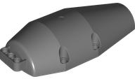 Tipper Drum Cement Mixer 7 x 15 x 4 1/2 Half with 4 Technic Pin Holes in Dark Bluish Gray