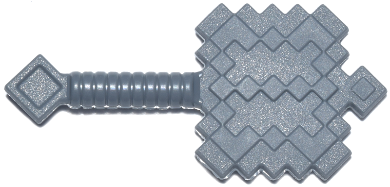 Tool Mace Blocky, Double in Dark Bluish Gray