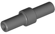 Bar 2L with Stop in Center in Dark Bluish Gray