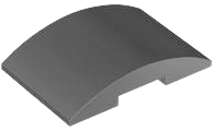 Brick Curved 4 x 6 Double, 2 x 4 Cutout in Dark Bluish Gray