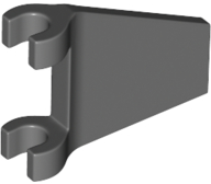 Flag 2 x 2 Trapezoid with Flared Area between Clips in Dark Bluish Gray