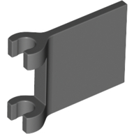 Flag 2 x 2 Square, Flared Clip Edge [Thick Clips] in Dark Bluish Gray