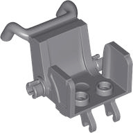 Equipment Medical Wheelchair with Pins for Wheels [Minifig] in Dark Bluish Gray