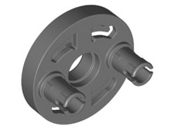 Rotation Joint Socket with 2 Pins in Dark Bluish Gray