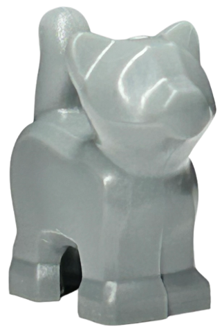 Animal, Cat, Kitten, Short Tail [PLAIN] in Dark Bluish Gray
