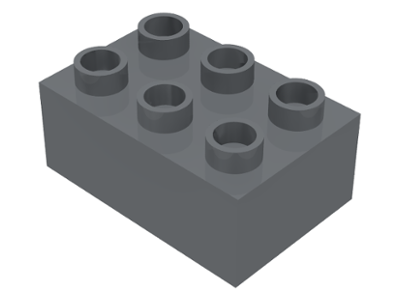 Duplo Brick 2 x 3 in Dark Bluish Gray