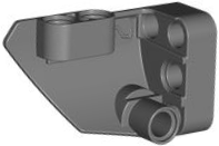 Technic Panel Fairing #2 Small Smooth Short, Side B in Dark Bluish Gray