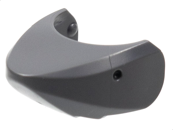 Animal Body Part, Shark Head with Rounded Nose, Molded Eyes in Dark Bluish Gray