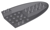Aircraft Fuselage Curved Forward 6 x 10 Bottom in Dark Bluish Gray