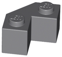 Brick Wedged 2 x 2 Facet in Dark Bluish Gray