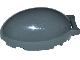 Windscreen 6 x 4 x 2 1/3 Bubble Canopy with Handle in Dark Bluish Gray