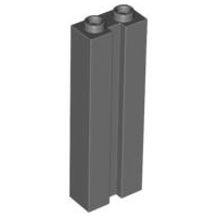Brick Special 1 x 2 x 5 with Groove in Dark Bluish Gray