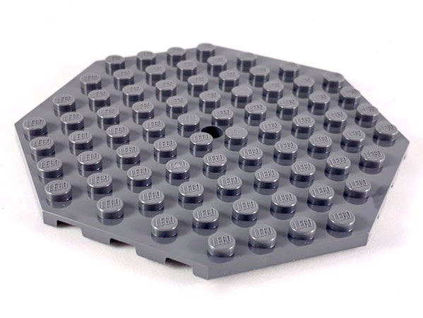Plate Special 10 x 10 Octagonal with Hole in Dark Bluish Gray