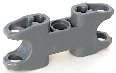 Technic Axle and Pin Connector 2 x 5 with Two Ball Joint Sockets [Closed Sides] [Open Axle Holes] in Dark Bluish Gray