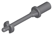 Bar 3L with Handle, Stop Ring and Side Stops (Minifig Ski Pole) in Dark Bluish Gray