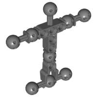 Large Figure Skeletal, Torso with 9 Ball Joints, and 6 Holes, Medium in Dark Bluish Gray