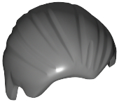 Hair Combed Back in Dark Bluish Gray
