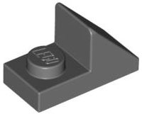 Brick Sloped 45° 2 x 1 with 2/3 Cutout [Original Version] in Dark Bluish Gray