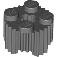 Brick Round 2 x 2 [Grill] in Dark Bluish Gray