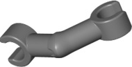 Arm Skeleton Bent with Clips at 90° [Vertical Grip] in Dark Bluish Gray