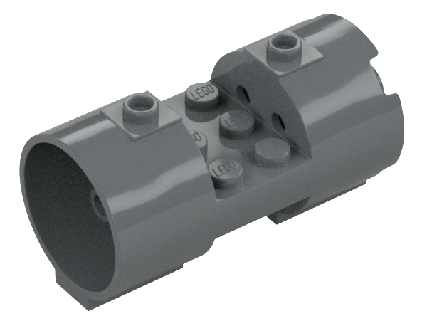 Cylinder 3 x 6 x 2 2/3 Horizontal Solid Studs in Dark Bluish Gray