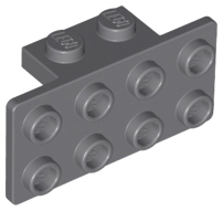 Bracket 1 x 2 - 2 x 4 in Dark Bluish Gray