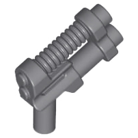 Weapon Gun / Pistol Two Barrel, 10 Ribs in Dark Bluish Gray