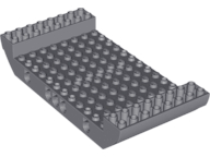 Boat Hull Section, Large Middle 8 x 16 x 2 1/3 with 5 Holes in Dark Bluish Gray