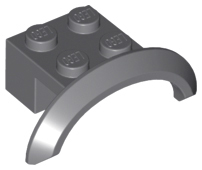Wheel Arch, Mudguard 4 x 2 1/2 x 1 in Dark Bluish Gray