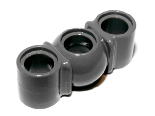 Technic Beam 1 x 3 with Ball Joint in Middle in Dark Bluish Gray